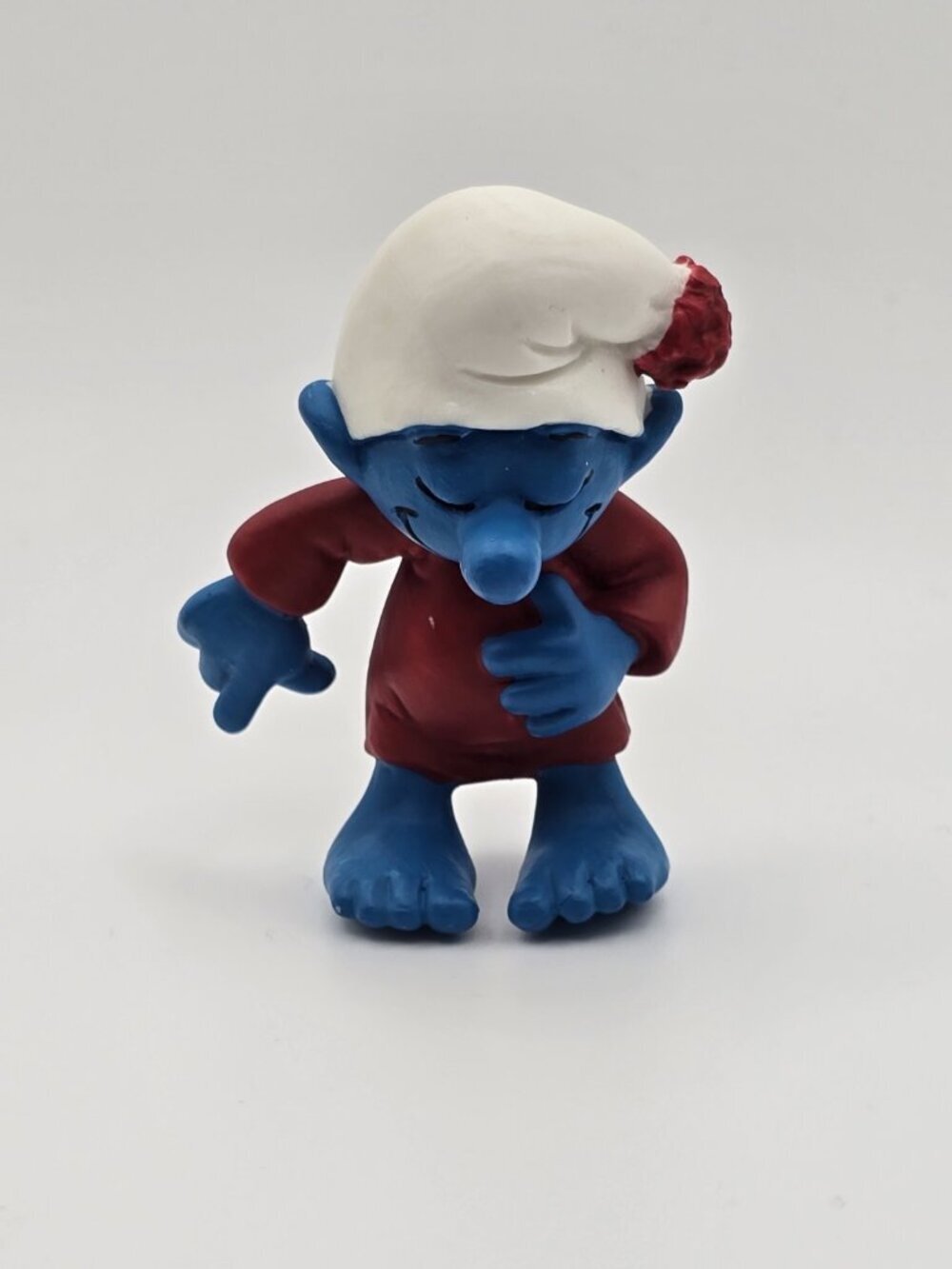 Smurf PVC Figure Sleeping Lazy Smurf  ~ Schleich Peyo Collectible